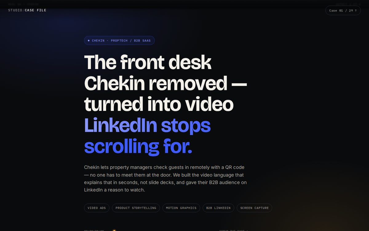 Chekin — video content case study