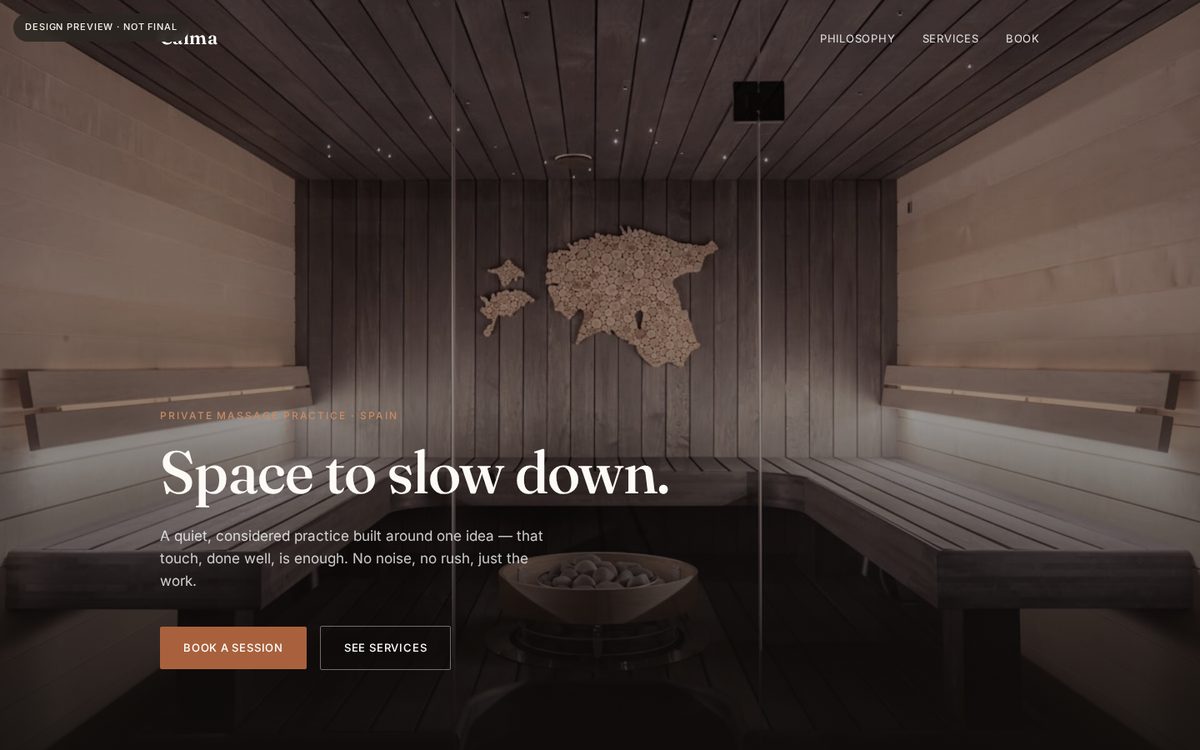Calma — Private Massage Practice
