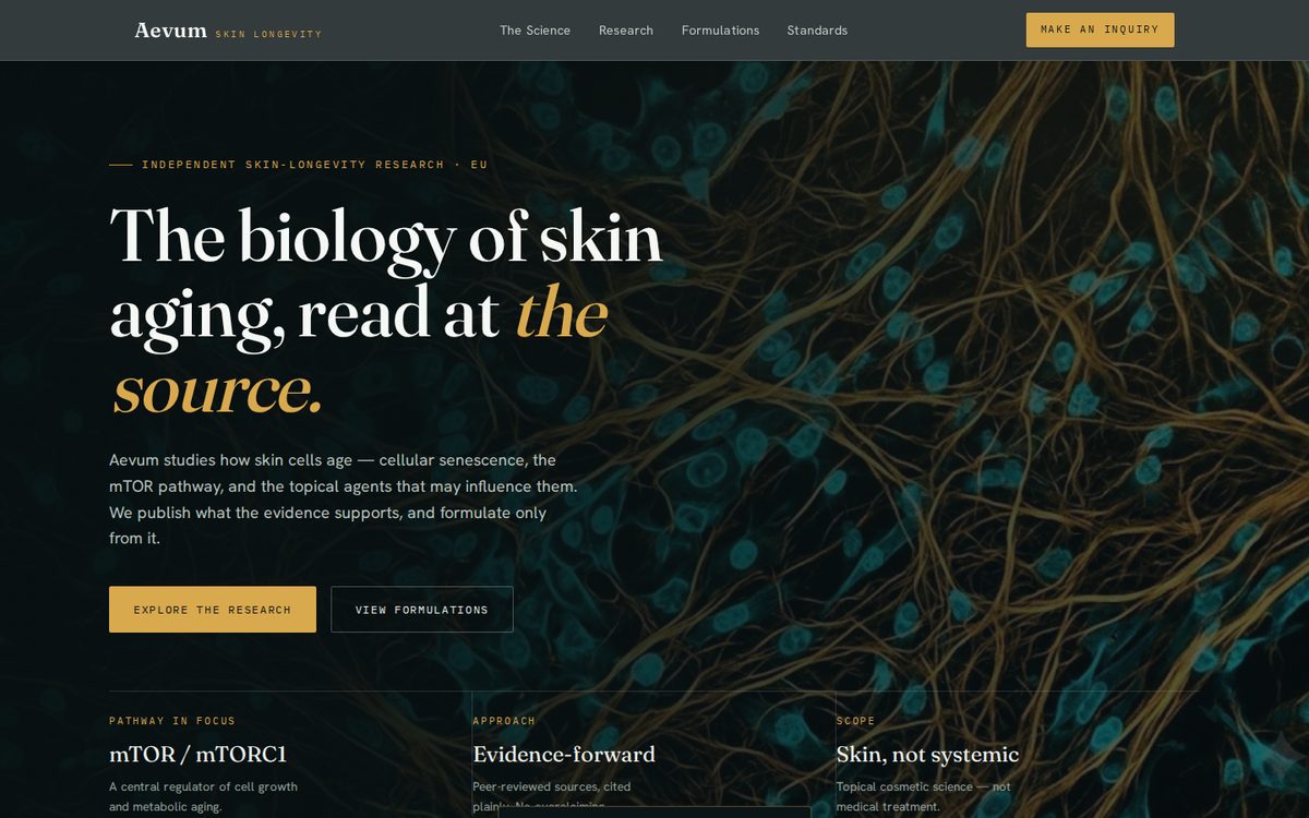 Aevum — skin longevity research