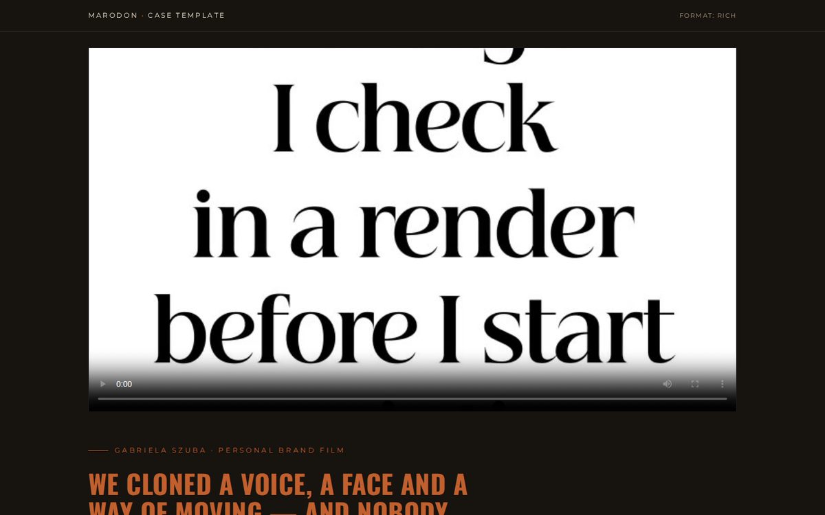 RICH case template — longform