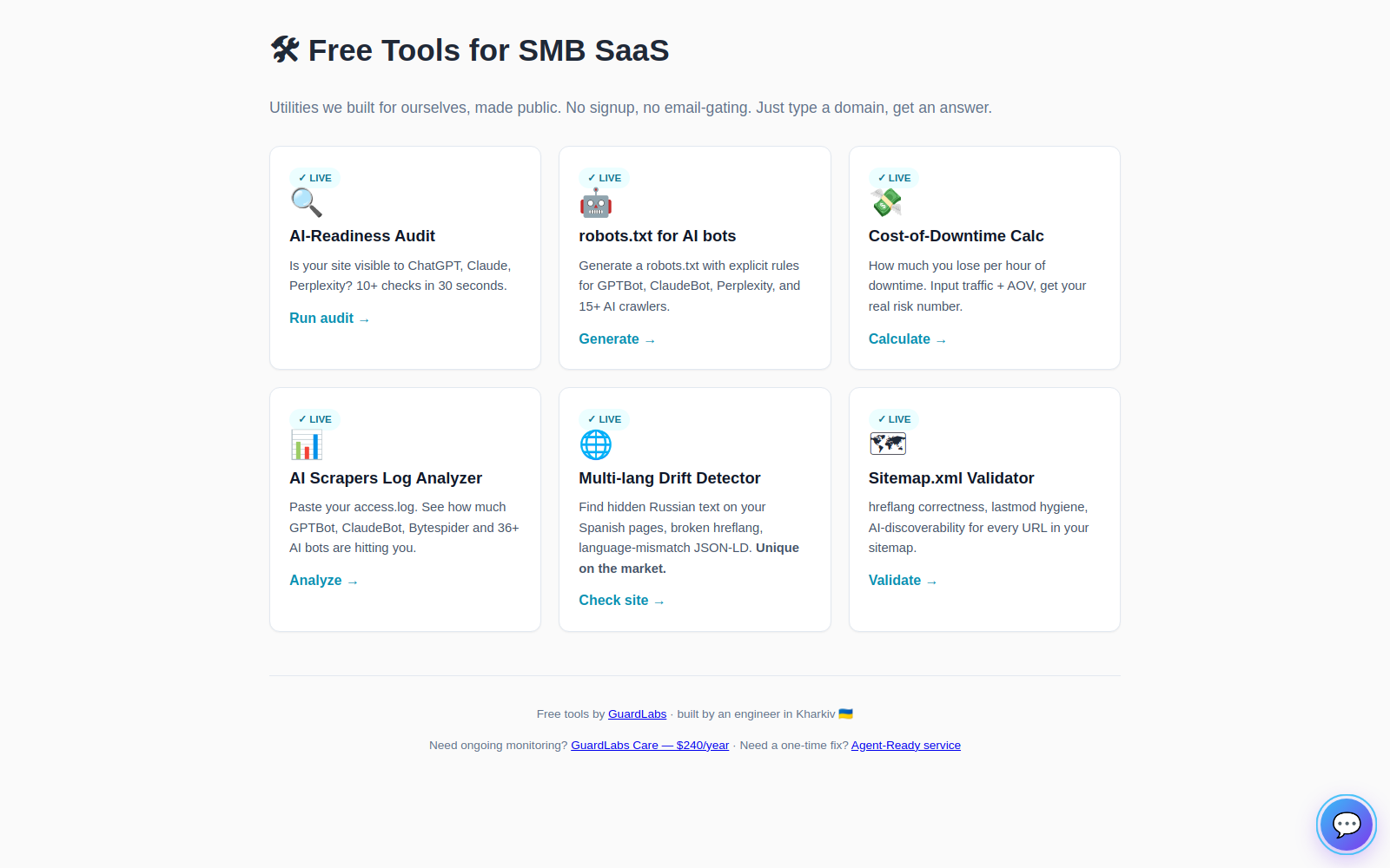 Tools suite